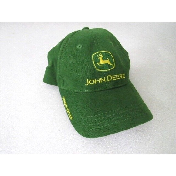 John Deere Hat One Size Fits All Green Yellow Adjustable Cotton Cary Francis NWT